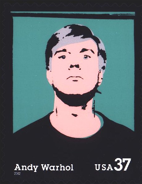 Sello con la cara de Warhol