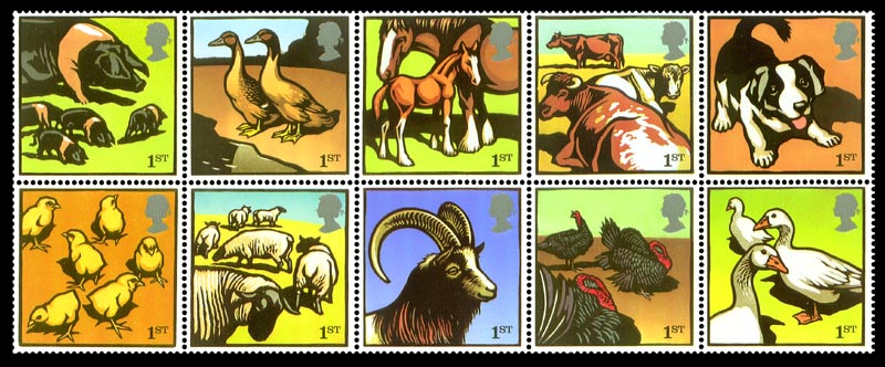 Royal Mail Starts 2005 With Farm Animals [stamps ]