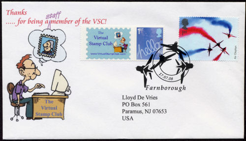 Virtual Stamp Club Smilers sheet FDC.