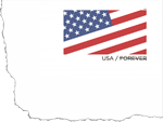 Diagonal US Flag Envelope
